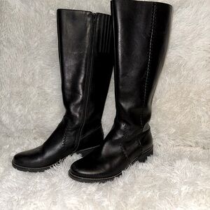 Sofft Black Knee-High Leather Boots‎